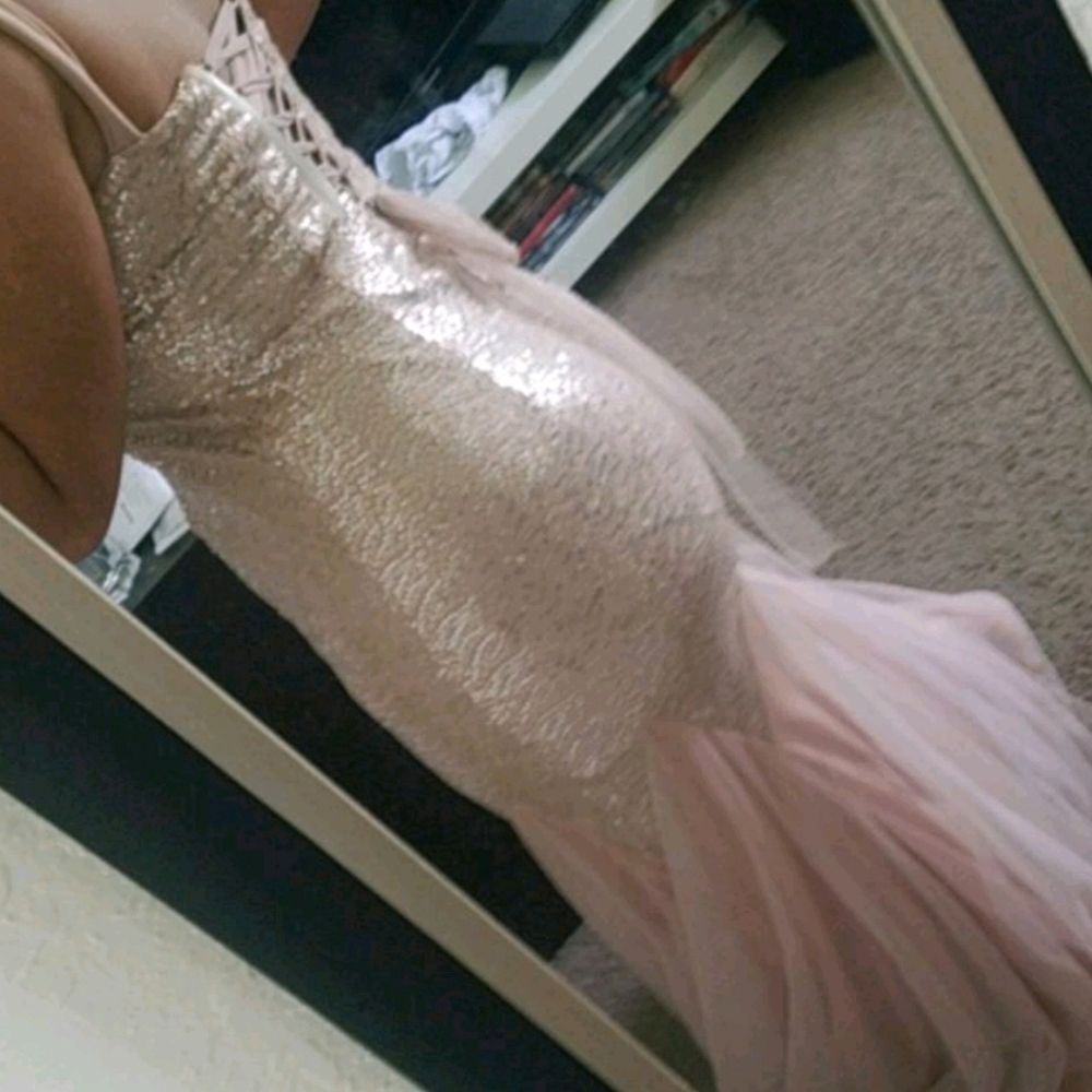 Rose Gold Sequence Prom Dress